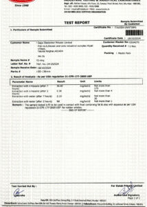 Food Grade Certificate